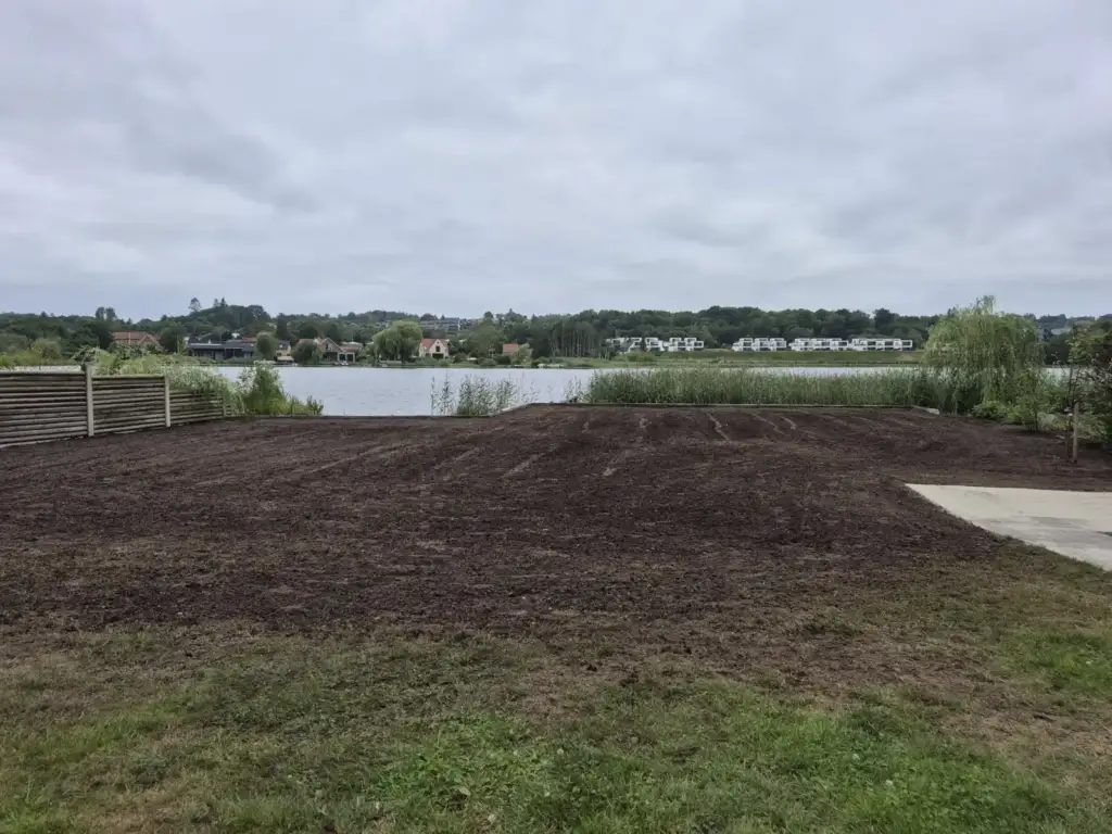 Klargjort grund efter gravearbejde